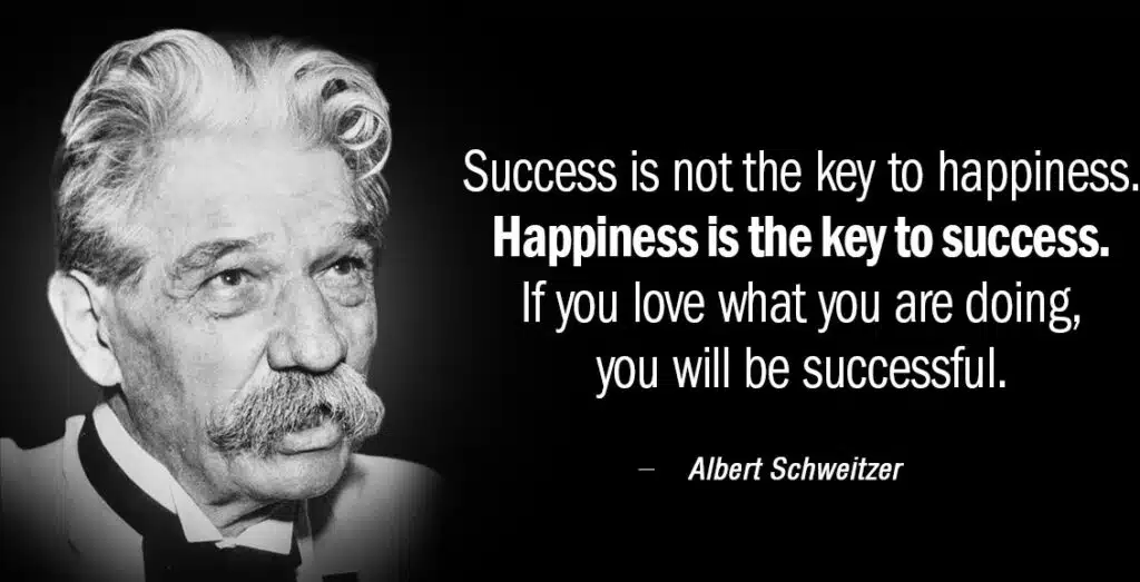 success is not the key to happiness ...