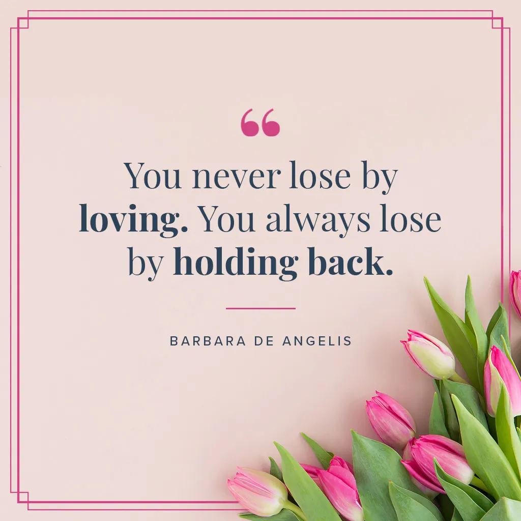 you never lose by loving you always..
