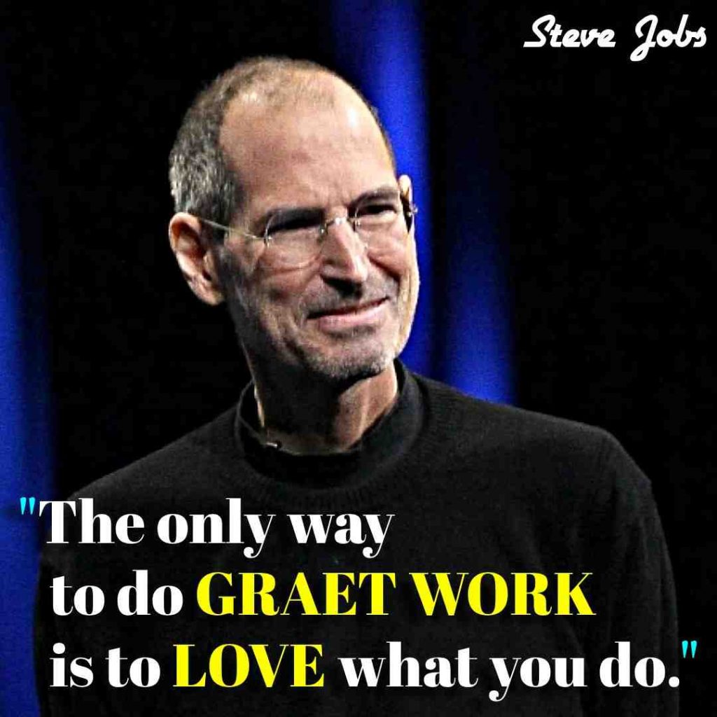 image of steve jobes quote of steve jobs written in front the image Top inspirational quotes 