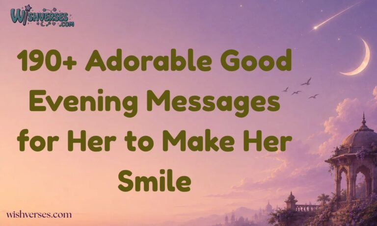 190+ Adorable Good Evening Messages for Her to Make Her Smile