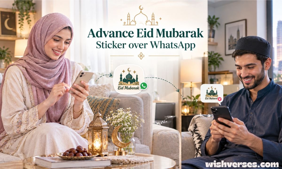 Advance Eid Mubarak Sticker over WhatsApp