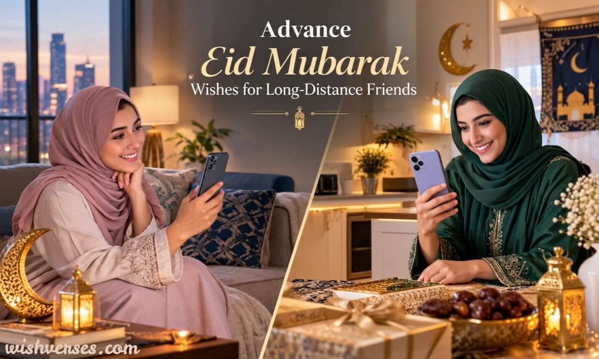 Advance Eid Mubarak Wishes for Long-Distance Friends 