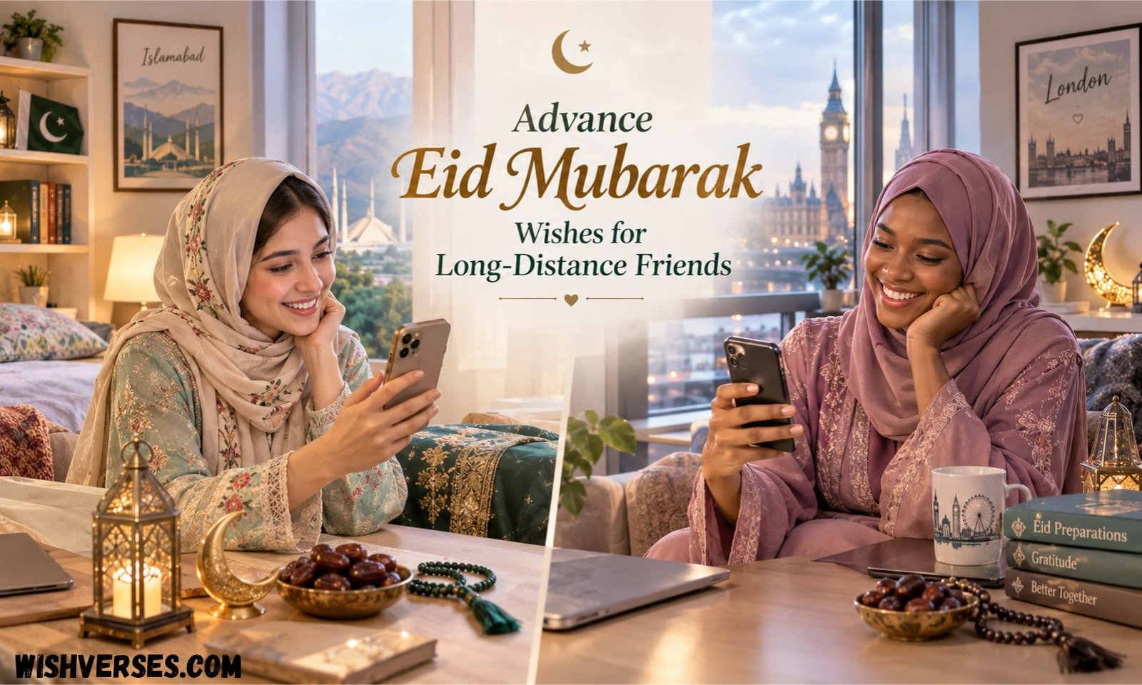 Advance Eid Mubarak Wishes for Long-Distance Friends