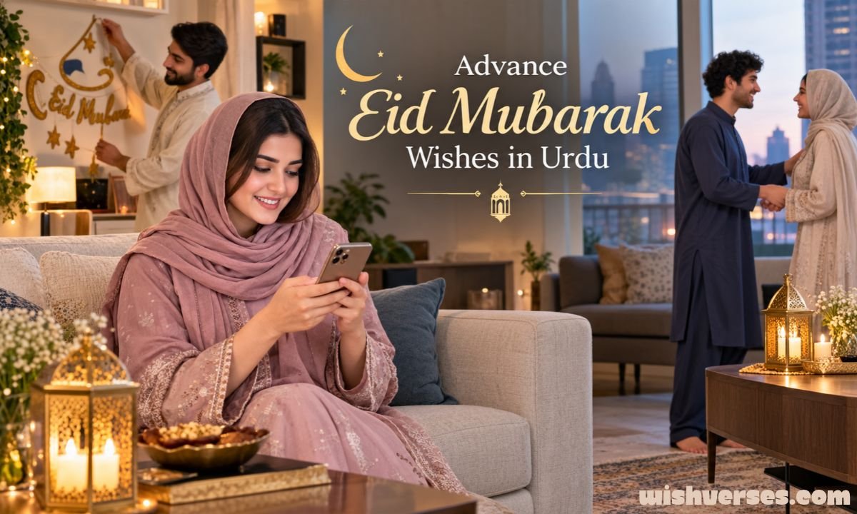 Advance Eid Mubarak Wishes in Urdu 