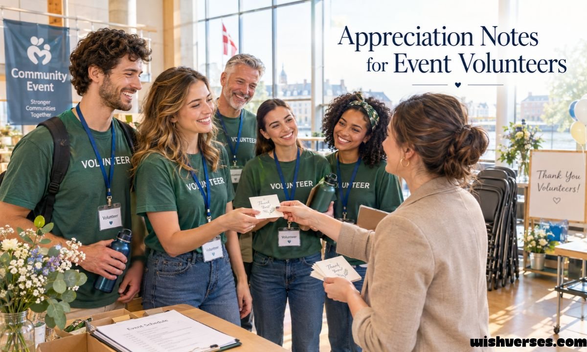 Appreciation Notes for Event Volunteers
