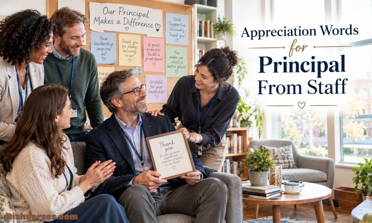 Appreciation Words for Principal From Staff