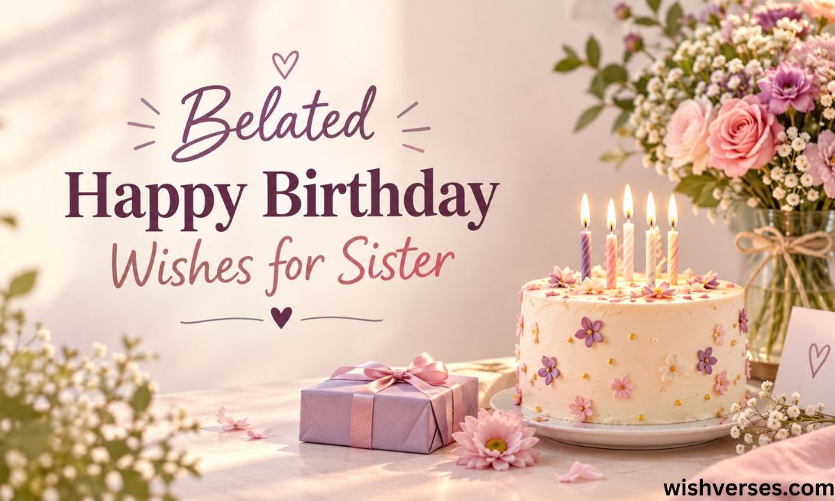 Belated Happy Birthday Wishes for Sister