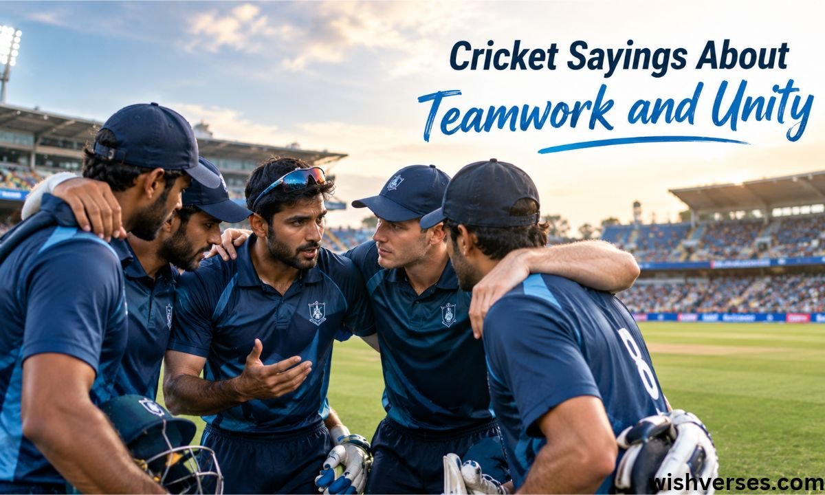 Cricket Sayings About Teamwork and Unity