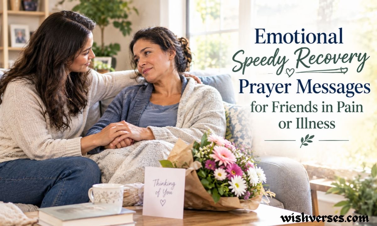 Emotional Speedy Recovery Prayer Messages for Friends in Pain or Illness