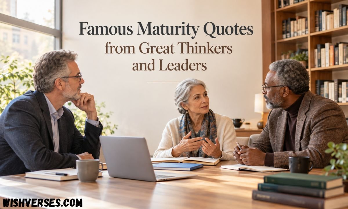 Famous Maturity Quotes from Great Thinkers and Leaders