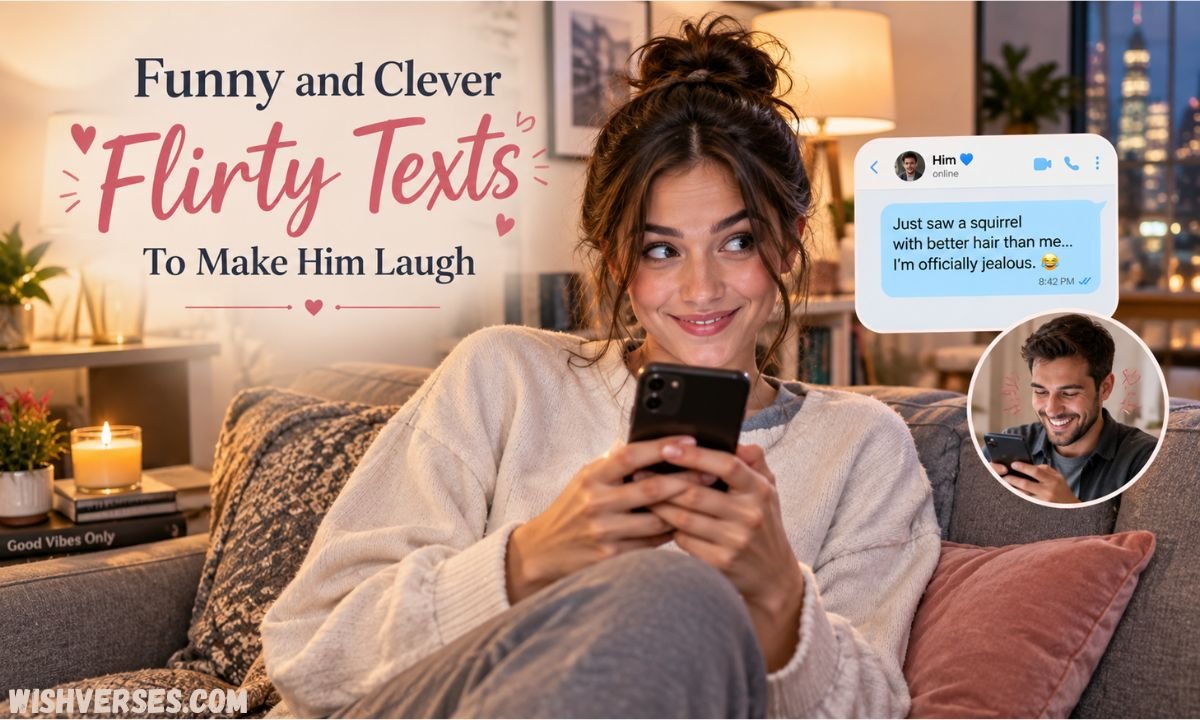 Funny and Clever Flirty Texts To Make Him Laugh