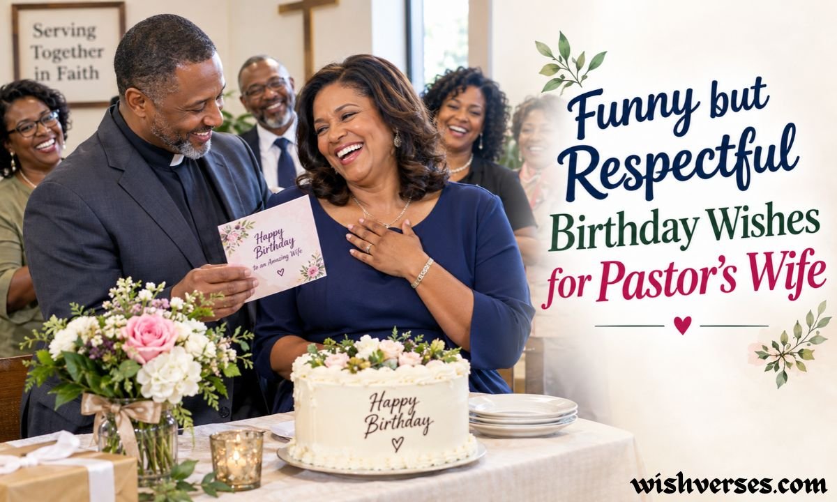 Funny but Respectful Birthday Wishes for Pastor’s Wife