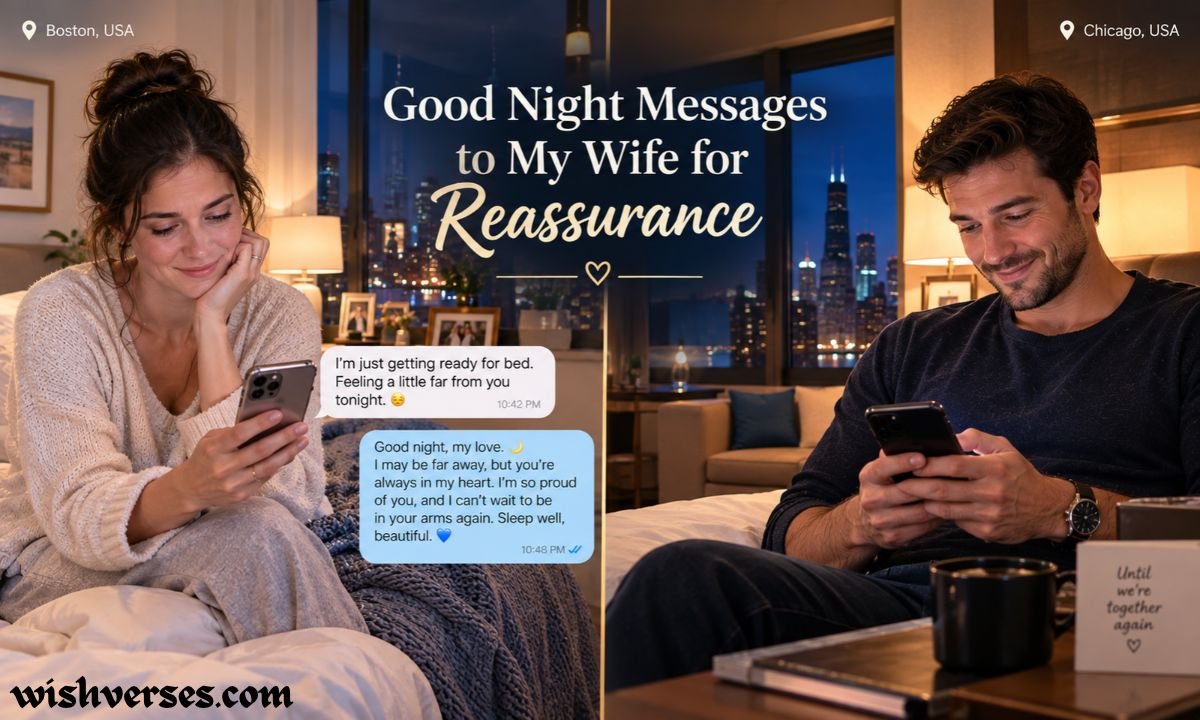 Good Night Messages to My Wife for Reassurance