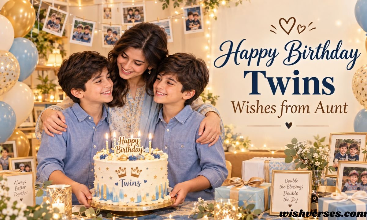 Happy Birthday Twins Wishes from Aunt.Happy Birthday Twins Wishes from Aunt.