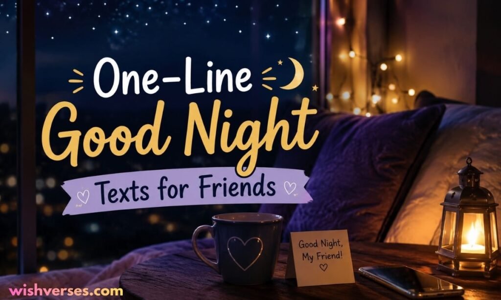 One-Line Good Night Texts for Friends