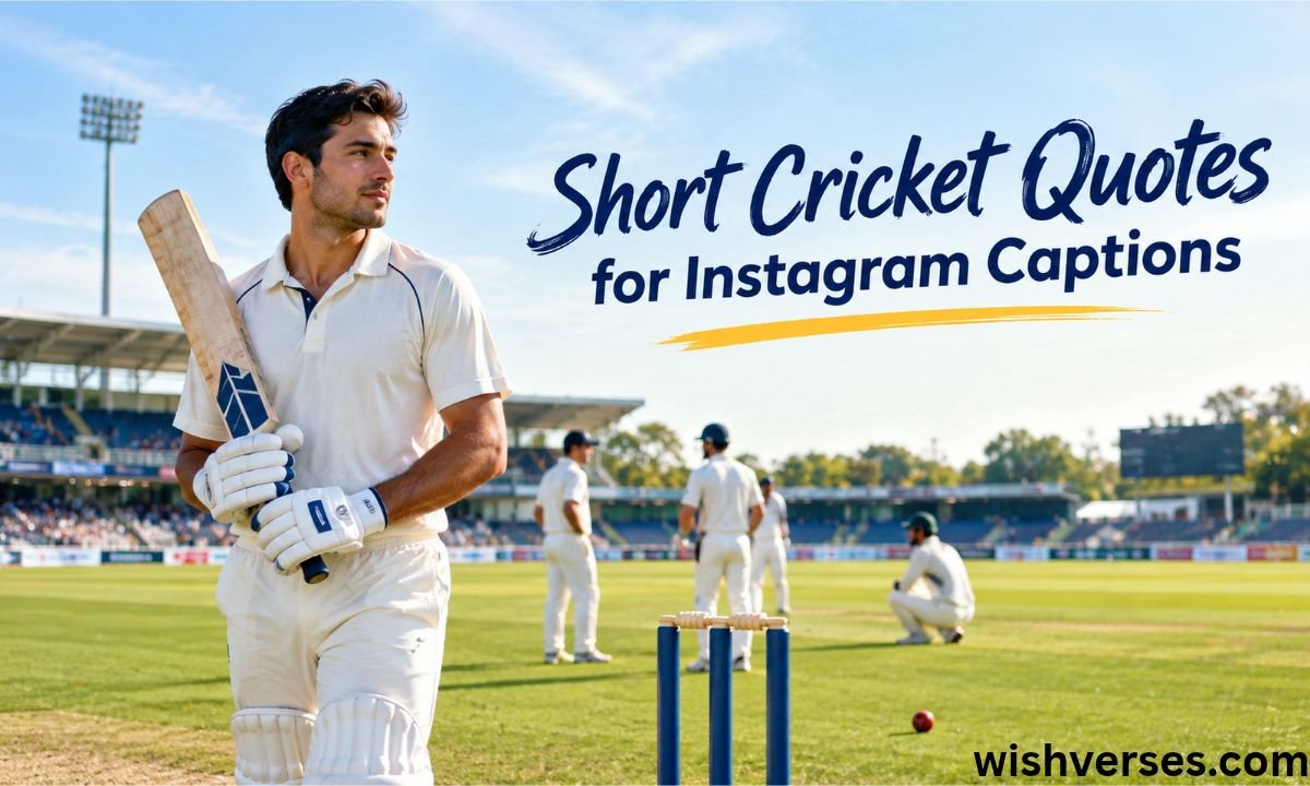 Short Cricket Quotes for Instagram Captions