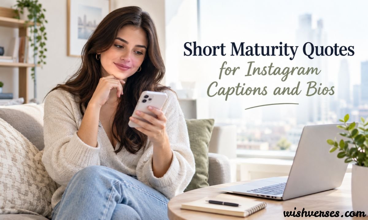 Short Maturity Quotes for Instagram Captions and Bios
