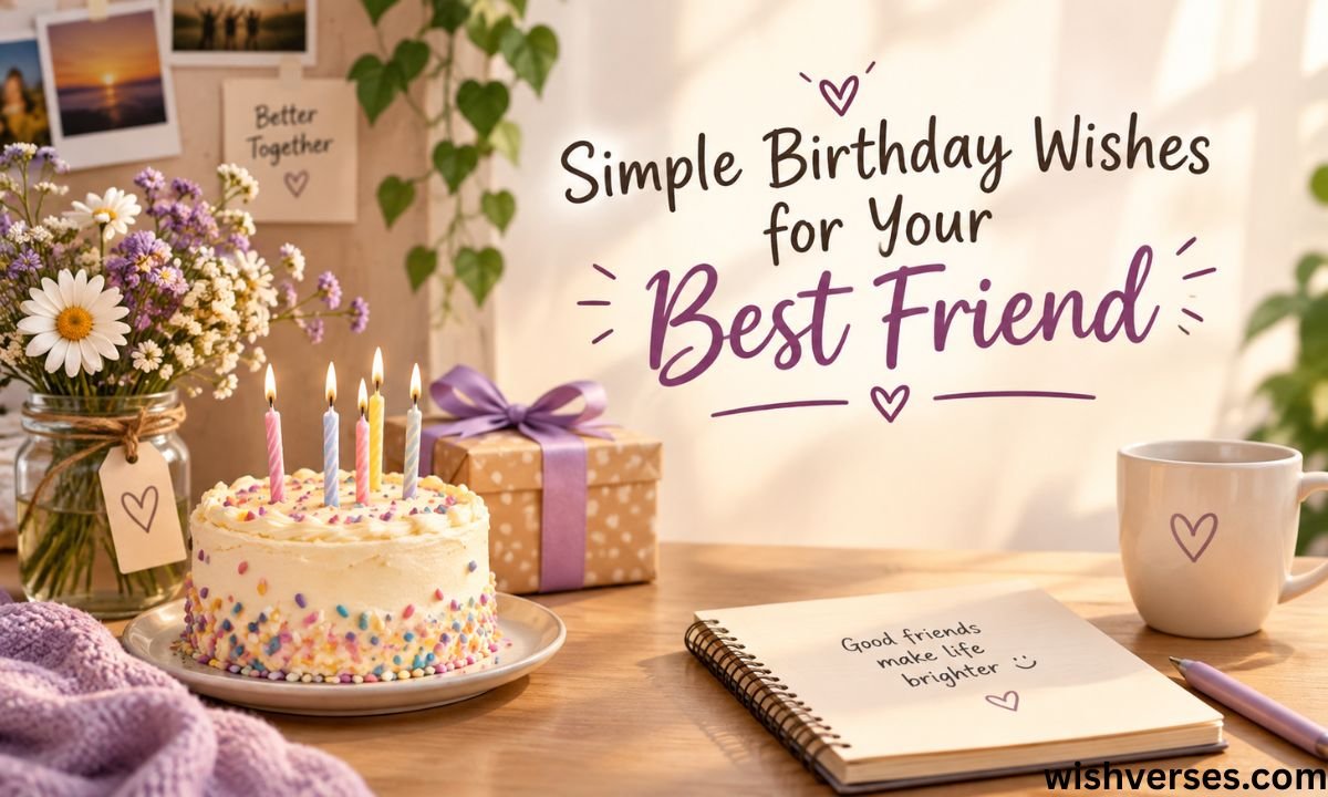 Simple Birthday Wishes for Your Best Friend