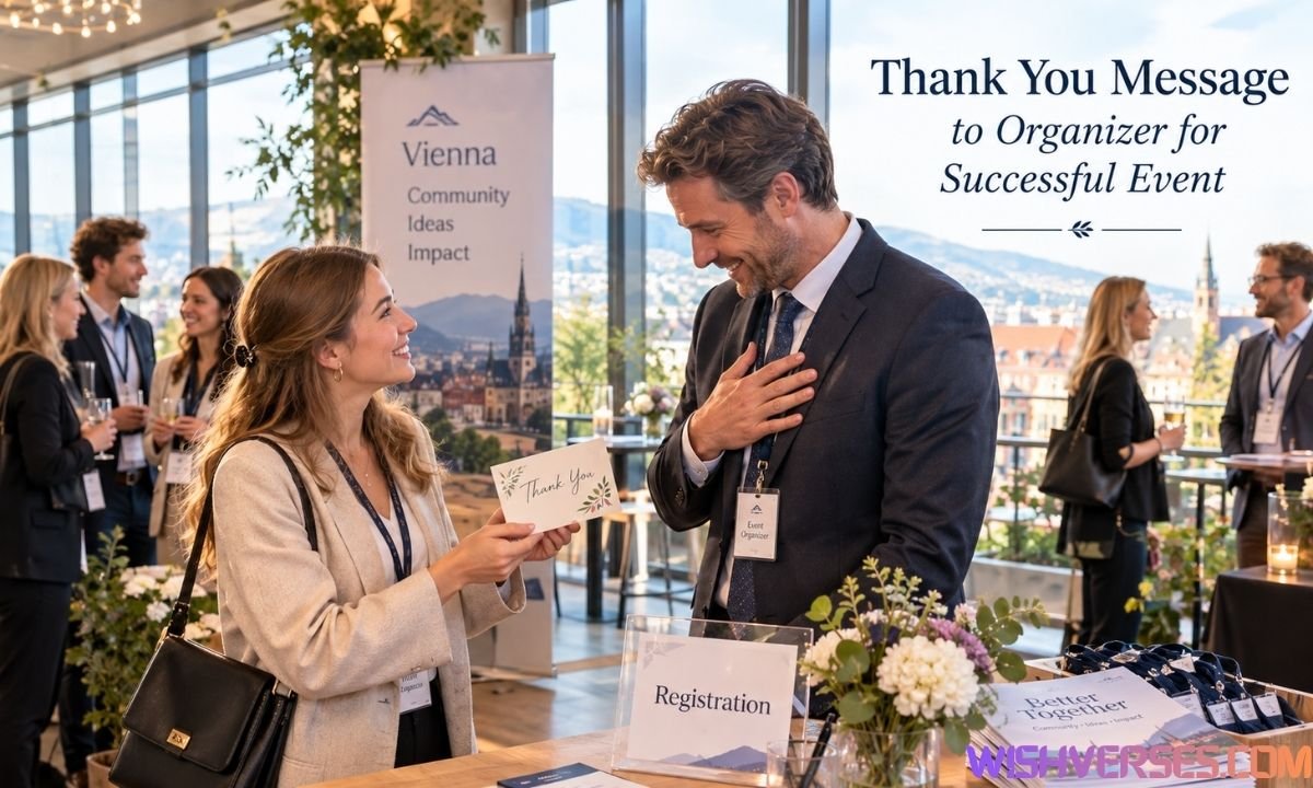 Thank You Message to Organizer for Successful Event