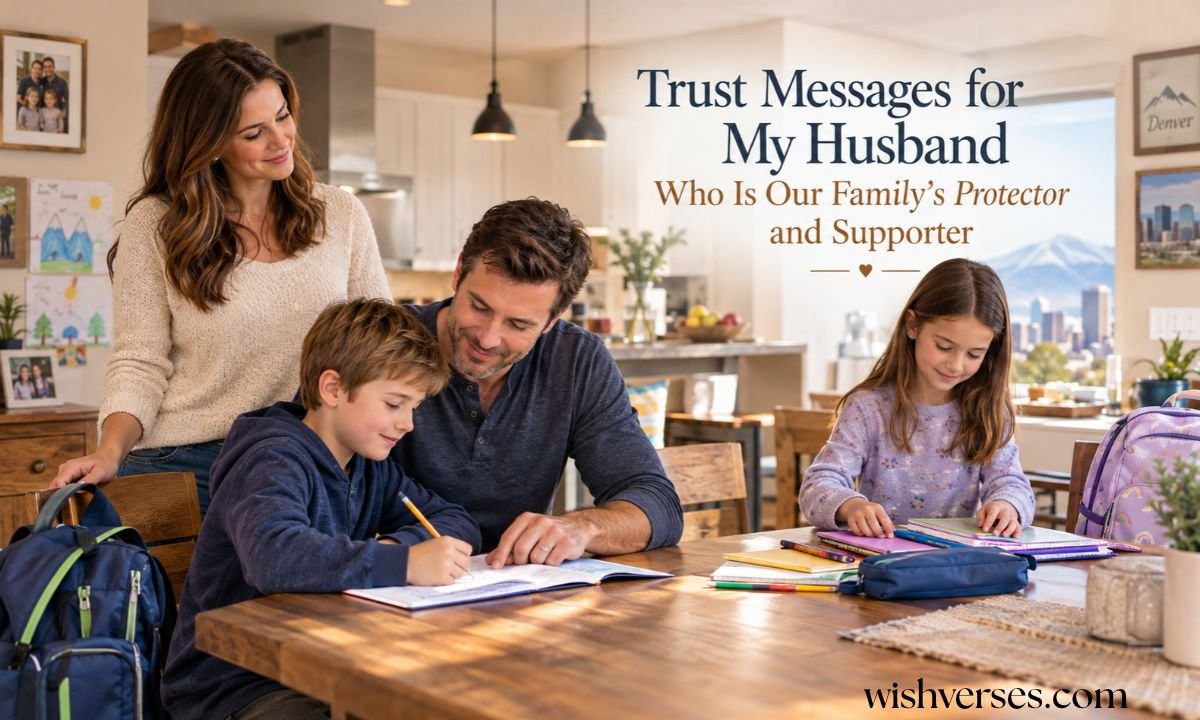 Trust Messages for My Husband Who Is Our Familys Protector and Supporter