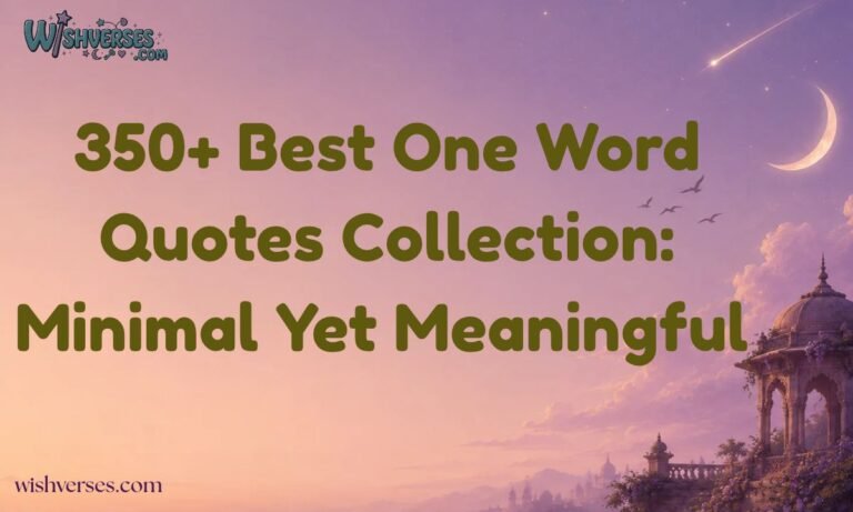 350+ Best One Word Quotes Collection_ Minimal Yet Meaningful 