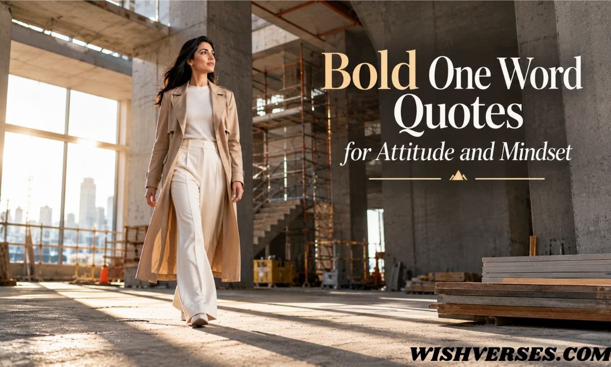 Bold One Word Quotes for Attitude and Mindset