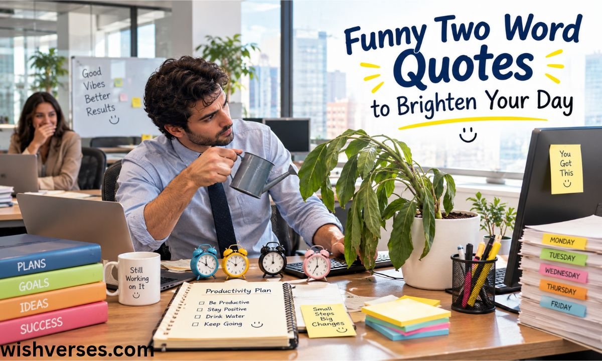 Funny Two Word Quotes to Brighten Your Day